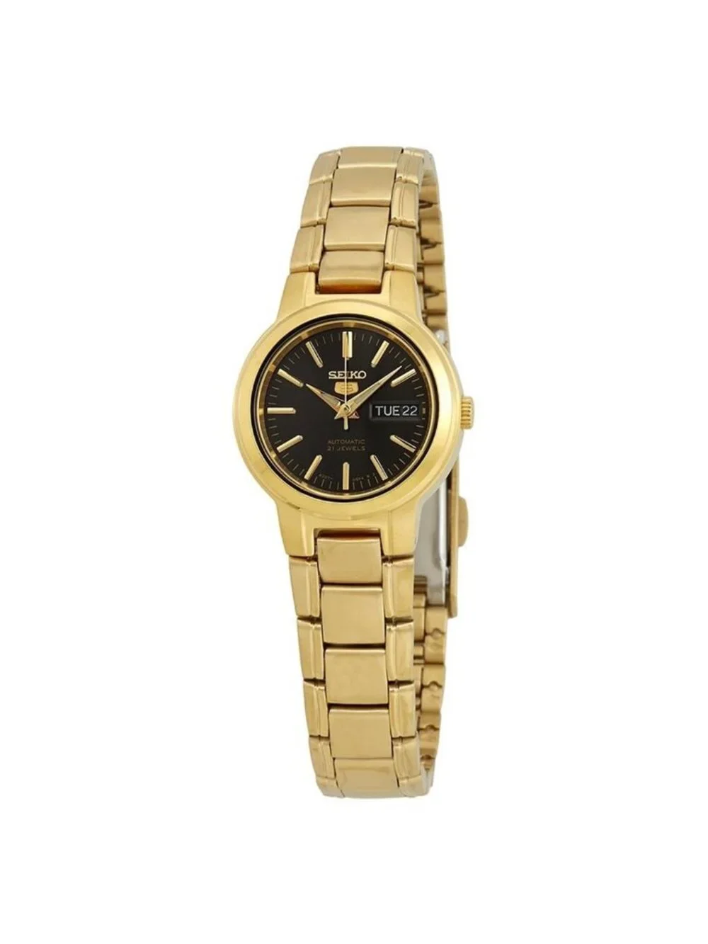 NWT Seiko Series 5 Automatic Black Dial Ladies Watch